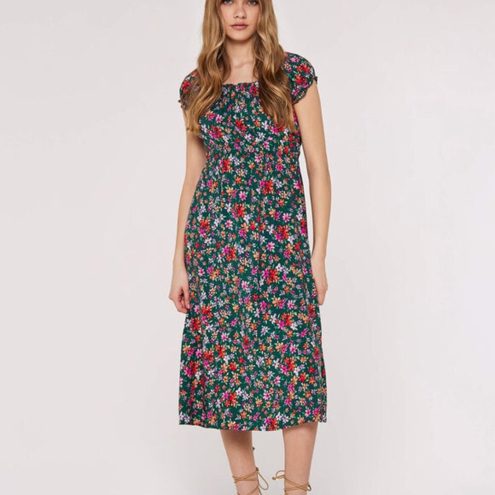 Colorful milkmaid dress